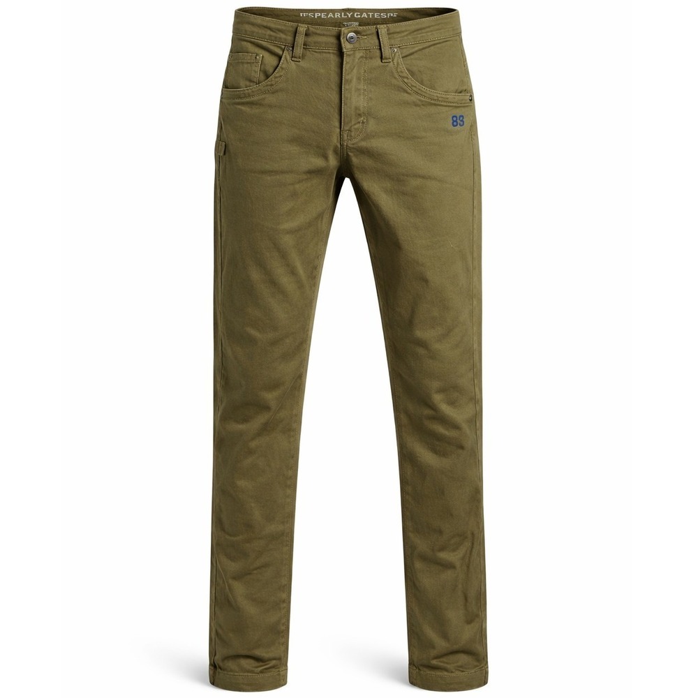 Pearly Gates‎ Golf Pants Mens 5 Olive Green Embroidered 89 Logo Slim Straight